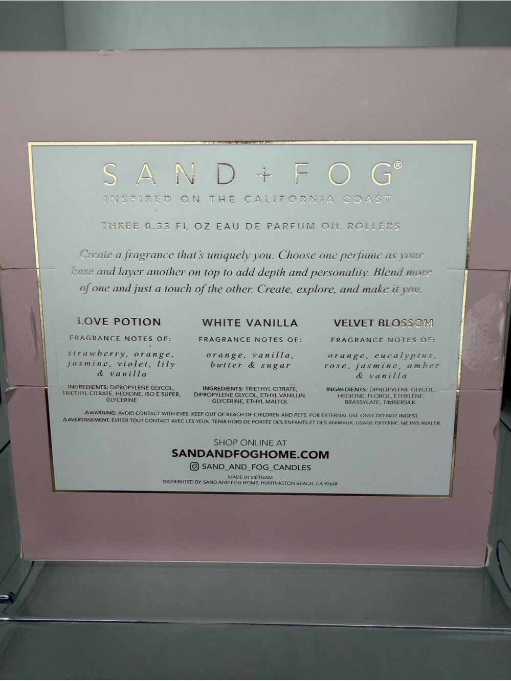 Sand + Fog Eau de Parfum Rollerball Trio NIB - Picture 2 of 4